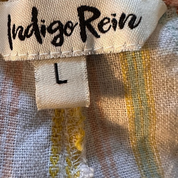 Indigo Rein High-Rise Striped Paperbag-Waist Jogger Pants Large - Picture 5 of 6